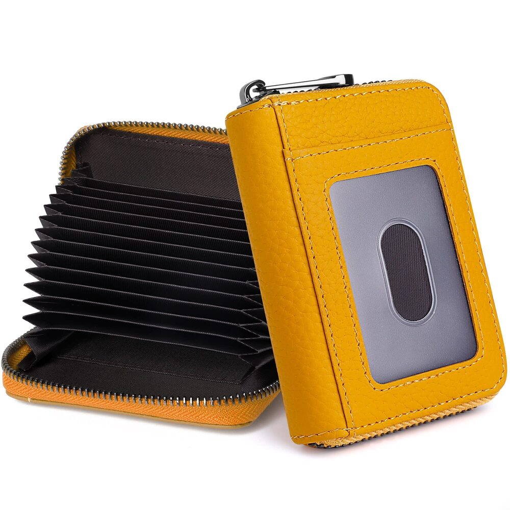 4613 Leather Credit Card Holder RFID Blocking Accordion Small Card Case
